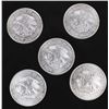 Five .999 Fine Silver Eagle Coins