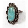 Image 1 : Navajo Old Pawn Sterling Turquoise Ring, Size 6.5