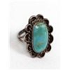 Image 4 : Navajo Old Pawn Sterling Turquoise Ring, Size 6.5