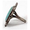 Image 5 : Navajo Old Pawn Sterling Turquoise Ring, Size 6.5