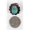 Image 8 : Navajo Old Pawn Sterling Turquoise Ring, Size 6.5