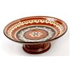 Image 2 : Mexican Redware Swirl Pottery Pedestal Bowl