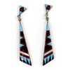 Image 2 : Native American Zuni Sterling Inlay Earrings