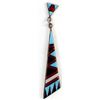 Image 3 : Native American Zuni Sterling Inlay Earrings