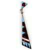 Image 4 : Native American Zuni Sterling Inlay Earrings