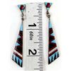 Image 7 : Native American Zuni Sterling Inlay Earrings