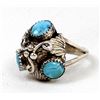Image 1 : Navajo Sterling Turquoise Ring, Size 9.5