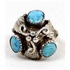 Image 2 : Navajo Sterling Turquoise Ring, Size 9.5