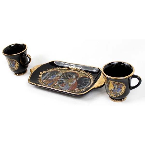 Grecian 24K Gold Trimmed Porcelain Tea Set