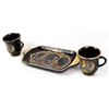 Image 1 : Grecian 24K Gold Trimmed Porcelain Tea Set