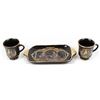 Image 2 : Grecian 24K Gold Trimmed Porcelain Tea Set