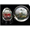 Image 5 : 2 Oriental Reverse Painted Glass Orbs