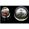 Image 8 : 2 Oriental Reverse Painted Glass Orbs