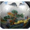 Image 9 : 2 Oriental Reverse Painted Glass Orbs