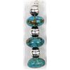Image 2 : Sterling Silver & Turquoise Bead Earrings