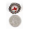 Image 6 : Navajo Sterling Inlay Redbird Ring, Size 5