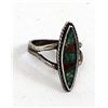 Image 4 : Navajo Old Pawn Sterling Chip Inlay Ring, Sz 4.5