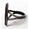 Image 5 : Navajo Old Pawn Sterling Chip Inlay Ring, Sz 4.5