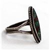 Image 6 : Navajo Old Pawn Sterling Chip Inlay Ring, Sz 4.5