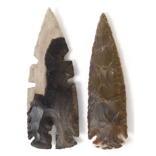 2 Contemporary Stone Spearpoints