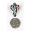 Image 8 : Zuni Old Pawn Sterling Inlay Ring, Size 8.5