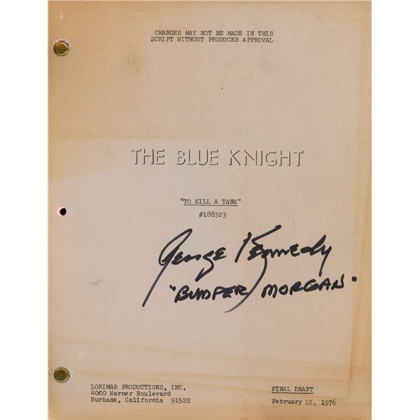 George Kennedy Signed The Blue Knight Script