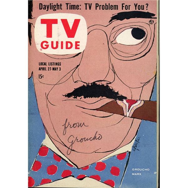 Groucho Marx Signed TV Guide