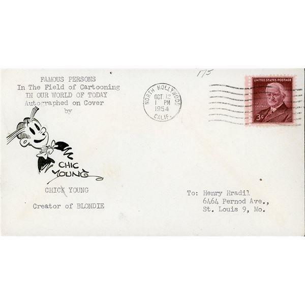 Chic Young Signed First Day Cover