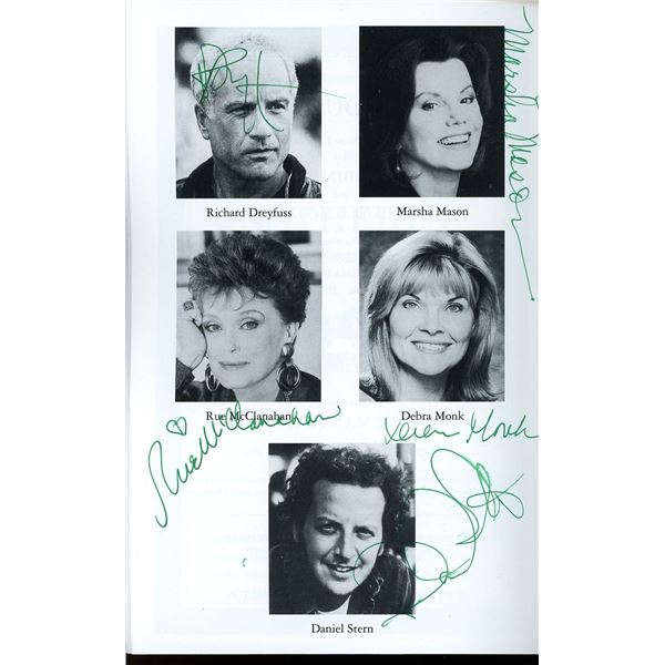 Richard Dreyfuss Cast Signed Playbill