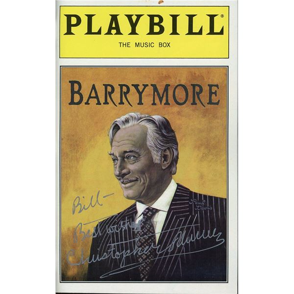 Christopher Plummer Signed Playbill