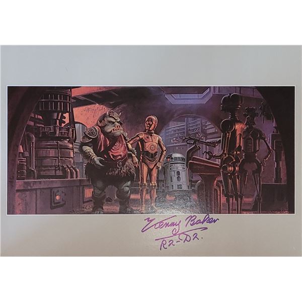 Kenny Baker Signed R2D2 Star Wars Print