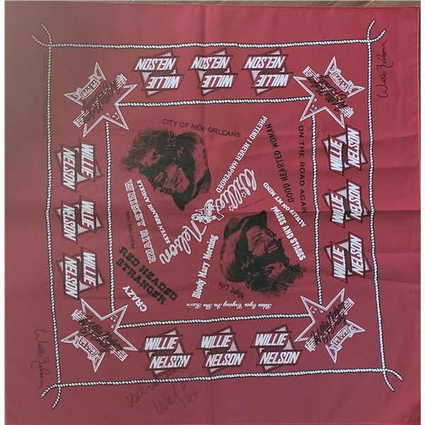 Willie Nelson Signed Bandana