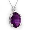 Image 1 : NECKLACE 10.10ctw ACA CERTIFIED DIAMOND & AMETHYST 14K