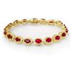 Image 1 : ACA CERTIFIED 12.75ctw RUBY BRACELET IN YELLOW GOLD