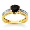 Image 1 : CERTIFIED 1.85ctw WHITE & BLACK DIAMOND RING 14KT GOLD