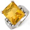 Image 1 : FAMOUS 10.88ctw ACA CERTIFIED DIAMOND & CITRINE RING
