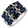 Image 1 : FINE 3.15ctw ACA CERTIFIED DIAMOND & BLUE SAPPHIRE RING