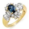 Image 1 : FINE 2.25ctw ACA CERTIFIED DIAMOND & BLUE SAPPHIRE RING