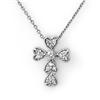 Image 1 : ACA CERTIFIED 0.20ctw DIAMOND CROSS NECKLACE 14KT GOLD