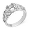 Image 1 : ANNIVERSARY 0.75ct ACA CERTIFIED DIAMOND SEMI-RING GOLD