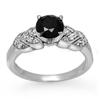 Image 1 : CERTIFIED 1.75ctw WHITE & BLACK DIAMOND RING 14KT GOLD