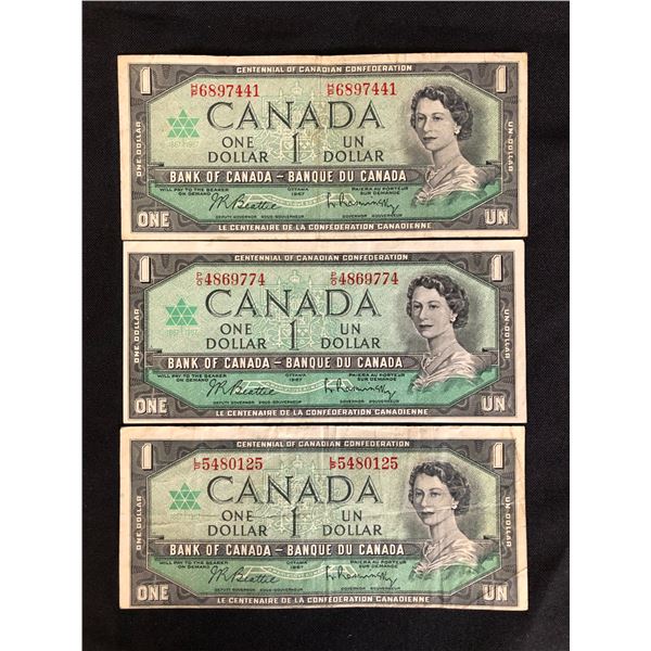 1967 CANADIAN DOLLAR BILL LOT