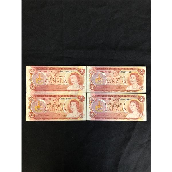 1954 CANADIAN 2 DOLLAR BILLS LOT