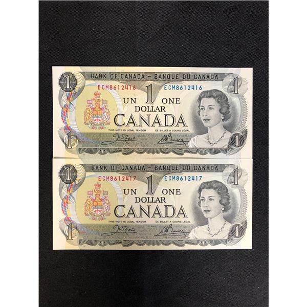 1973 CANADIAN SEQUENTIAL DOLLAR BILL LOT