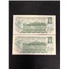 Image 2 : 1973 CANADIAN SEQUENTIAL DOLLAR BILL LOT