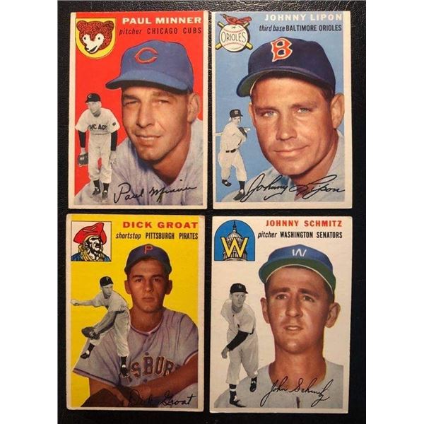 1954 TOPPS BASEBALL CARD LOT