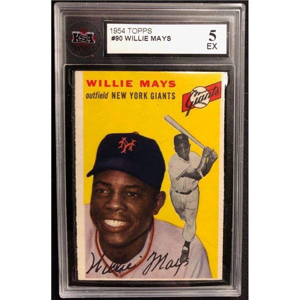 1954 TOPPS BASEBALL WILLIE MAYS NO. 90 ( KSA GRADED5 )