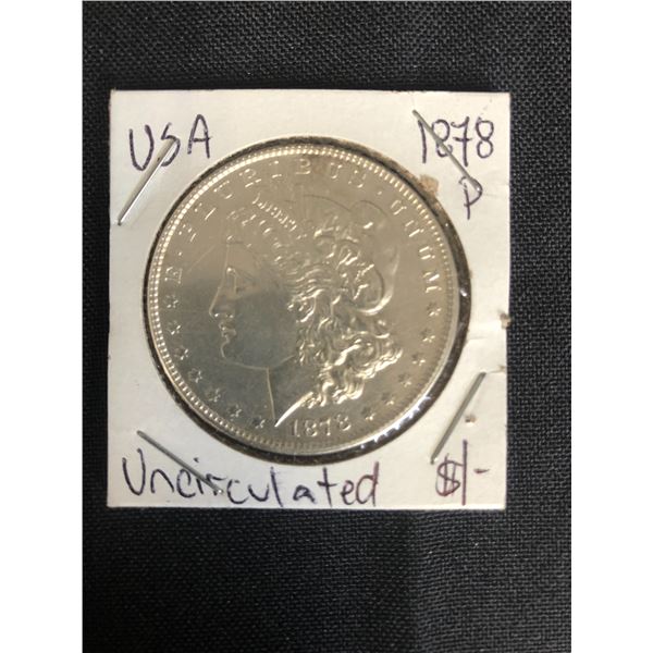 1878 US MORGAN SILVER DOLLAR