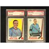 Image 1 : 1969 TOPPS  GRADED HOCKEY CARD LOT (#122 L. BOIVIN/ #117 K. SCHINKEL) NM 7