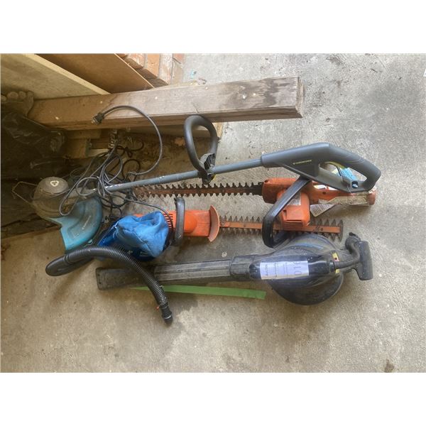 Craftsman leaf blower, black and decker hedge trimmers weed wacker Cat C